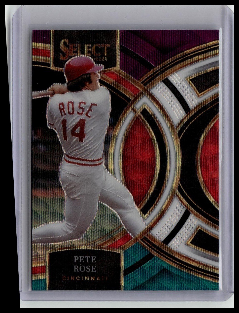 2024 Panini Select #19 Pete Rose Tri-Color Prizm