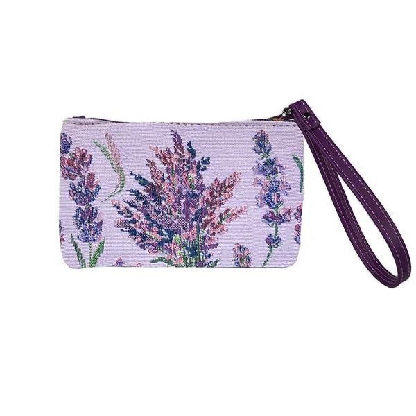 Wristlet Purse Coin Key Card Holder Pouch Tignare Tapestry Purple Lavander