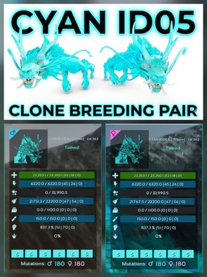 ARK ASA Aureliax Clone Breeding Pair - New Top Stats - Official PVE PC/XBX/PS5