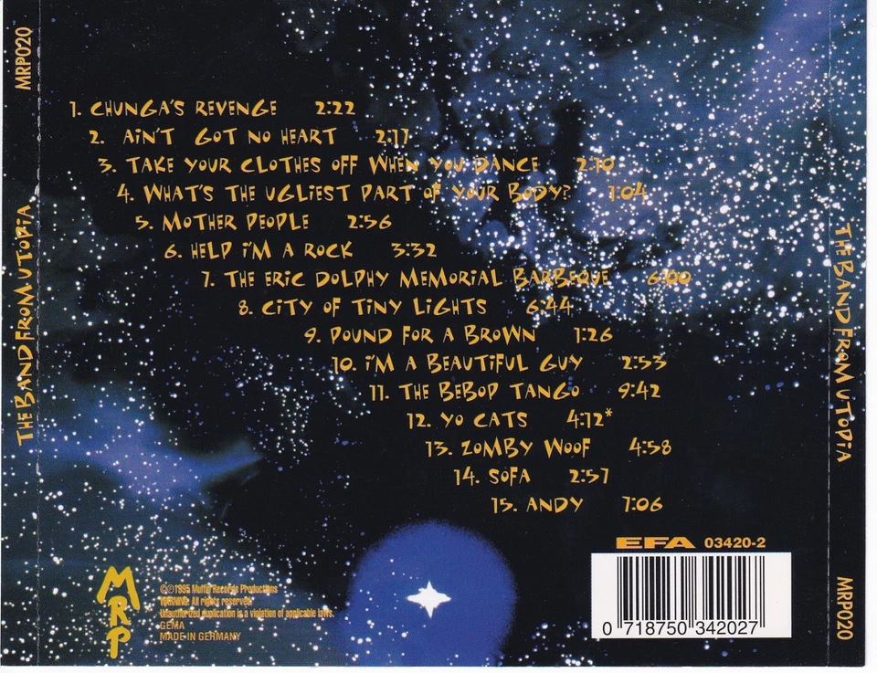 The Band From Utopia - Tribute To Music Of Frank Zappa CD, sehr guter Zustand, 1 - Bild 2 von 2