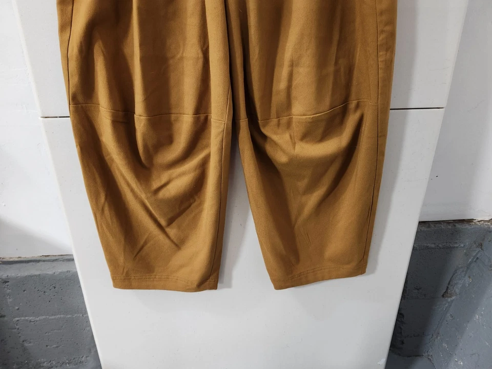 Free People Pants Womens 6 Beige Turning Point Trouser Relax Barrel Baggy Loose - Image 3 of 4