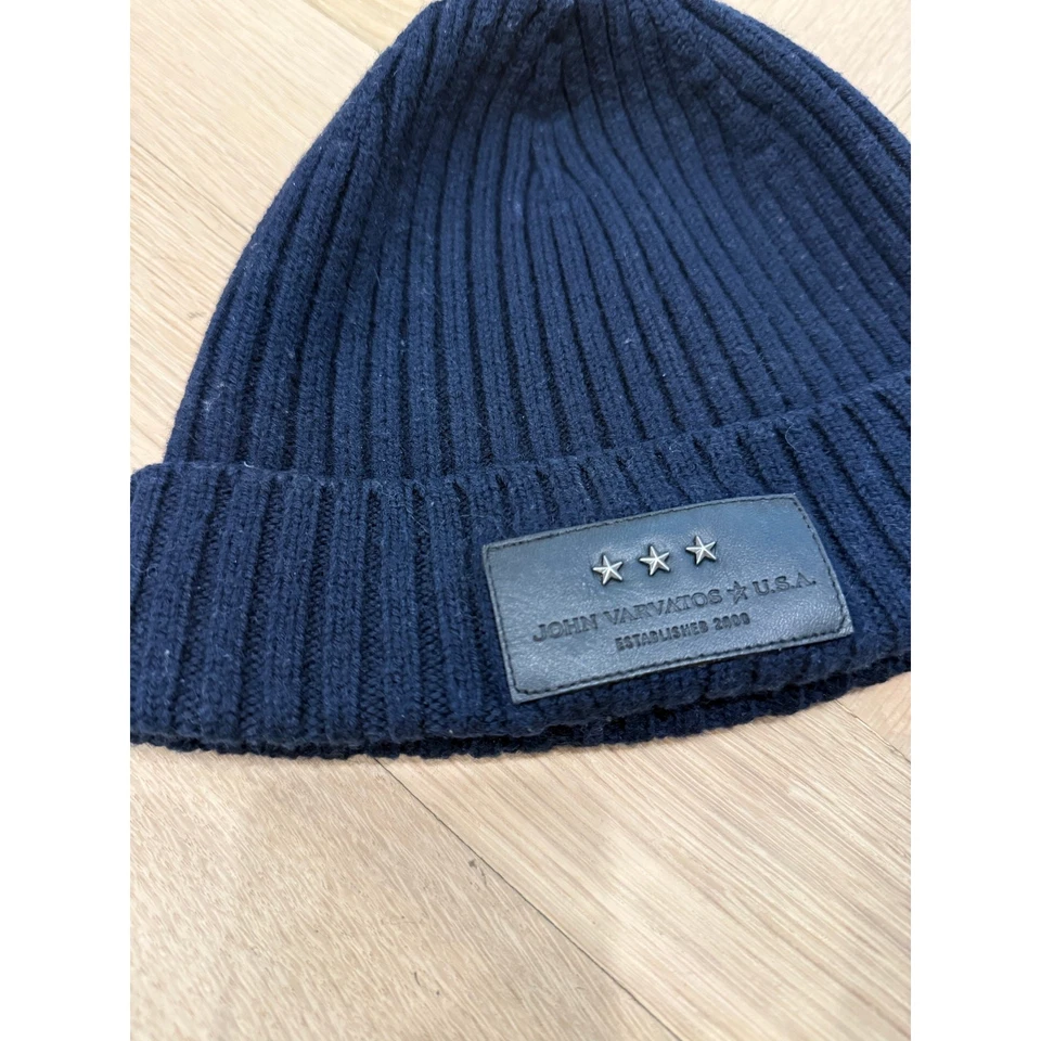 John Varvatos Hombres Estrella EE. UU. 2x2 Sombrero Acanalado con Puño - Azul	 Foto 2 de 4