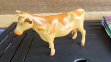 Vintage Mattel Sunshine Family Dairy Cow Rubber Udders 1976 Brown Tan Farm Toy