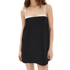Reformation Lainey Black Linen Mini Dress – Size 8