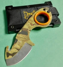 Elk Ridge Outdoor Camo Full Tang Gut Hook Hunting Skinner Knife ER-127