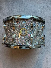 RSD Snare Drum 8x14 Badass Abalone pearl finish 20 lug Maple Keller Shell 6 ply