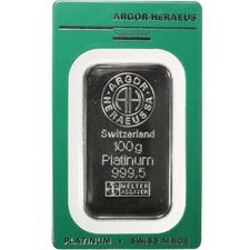 100 Gram Platinum Bar (Varied Condition, Any Mint) 2328.63 per troy oz