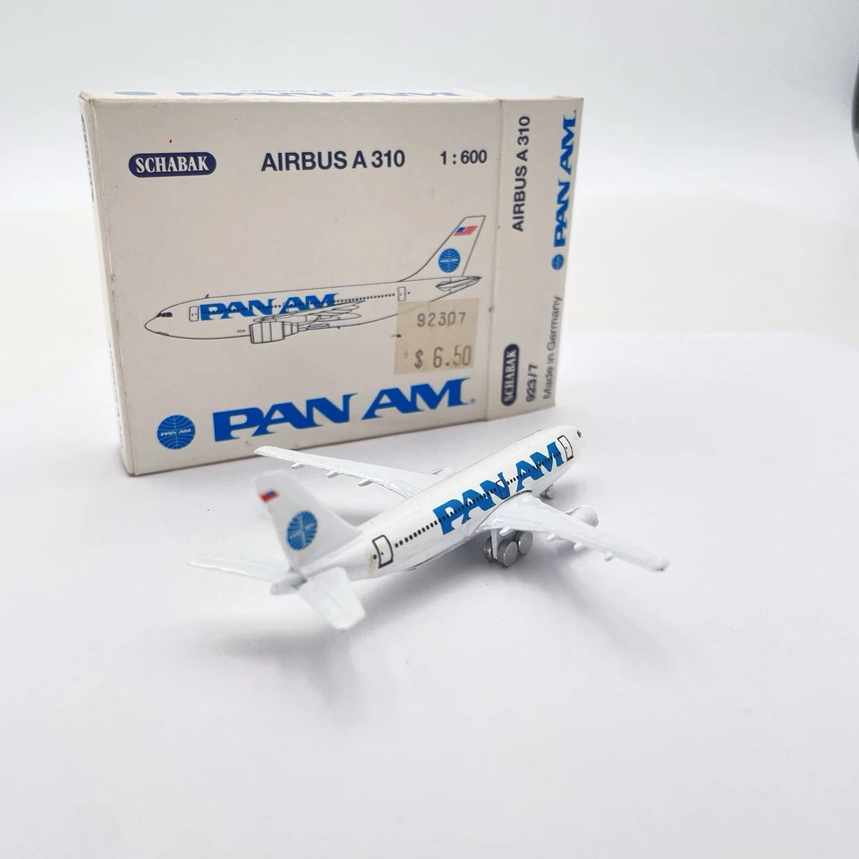 SCHABAK 1/600 SCALE DIECAST " PAN AM AIRBUS A 310 " NO. 923/7 With Box - Image 3 of 4