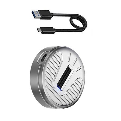 USB 3.1 Type-C M.2 NVMe SATA SSD Reader Enclosure 10Gbps Tool-Free Hot-Swap
