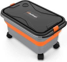 Glide CB 55 Collapsible Bucket 5.5 Gallon for Car Washing with Wheels, Handle, D