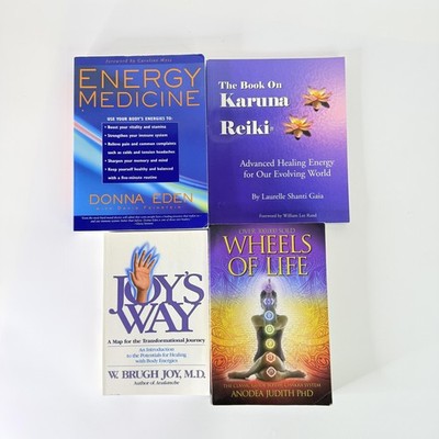 Lot 4 Energy Medicine Joy's Way Wheels Of Life PB Reiki Chakra Healing Books Set
