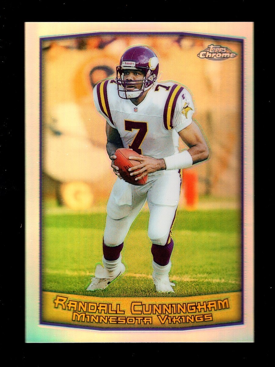 1999 TOPPS CHROME REFRACTOR #80 RANDALL CUNNINGHAM VIKINGS