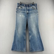 Vintage Levis Jeans Mens 31x26 Faded Denim 684 Big Bell Bottom Flare 80s USA