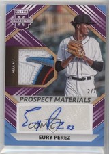 2022 Panini Elite Extra Edition Purple 2/7 Eury Perez #PMS-EP Auto 1k58