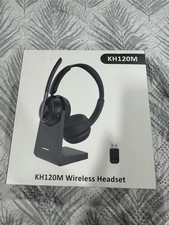 KH120M Wireless Headset USB Boom Mic Black On-Ear Single Earpiece