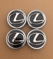 For 62mm Black Lexus Wheel Center Caps Set 4 42603-30590 Oem 2.5