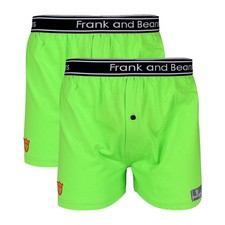 x2 Mens Boxer Shorts Cotton Everyday Comfort Durable Green Underwear S M L XL