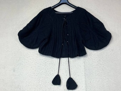Alberto Makali 3/4 Sleeve Black weave top Women Size Large