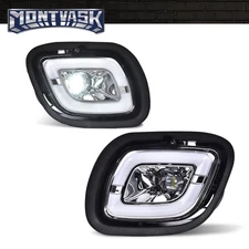 Fit For 2008-2017 Freightliner Cascadia Left+Right LED Fog Lights Bumper Lamps