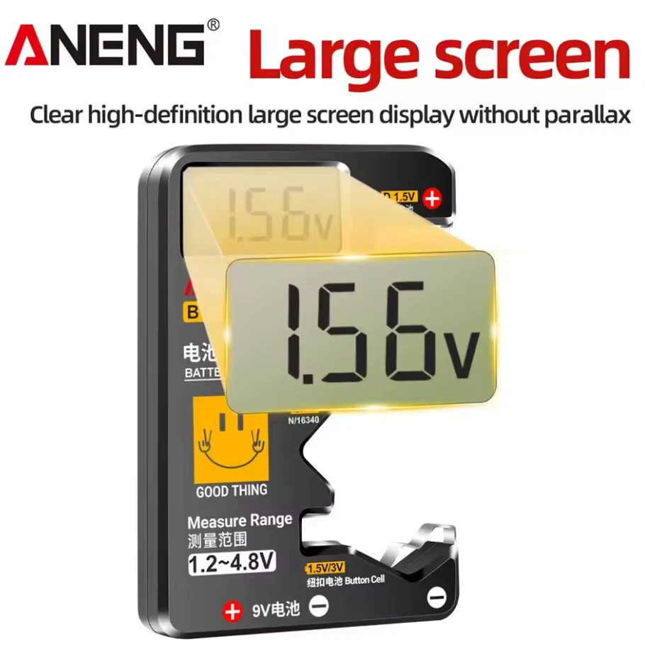 ANENG BT189 LCD Batterietester – Universal Akku- & Knopfzellenprüfer - Bild 4 von 4