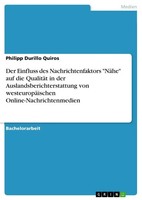 Der Einfluss Des Nachrichtenfaktors NäHe Auf Die QualitäT In Der...