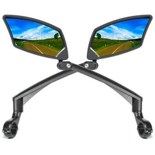 Bike Handlebar Mirrors 1 Pair, High–Definition Convex Scratch Resistant Glass...