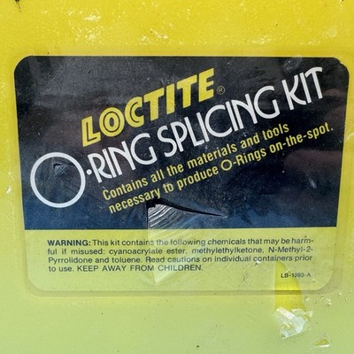 Loctite O-Ring Splicing Kit 00112 784234 New Sealed Vintage Yellow Storage Case