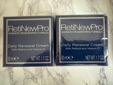 2 Pack RetinewPro Daily Renewal Cream Retinol Vitamin C Anti-Aging 1.7 oz