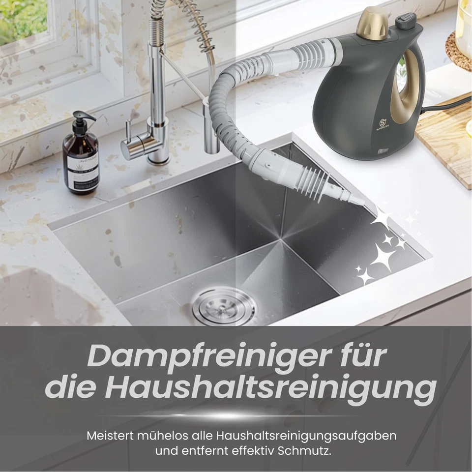 SUPERLEX Handdampfreiniger Dampfreiniger Handgerät 9 teilig ,Hochdruckreiniger - Bild 3 von 4