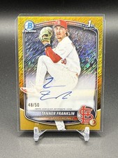 Tanner Franklin 2025 Bowman Draft #CPA-TF First (1st) AUTO Gold Shimmer [#48/50]
