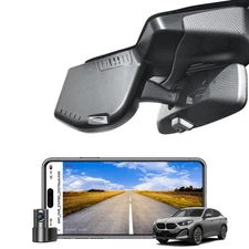 Custom Fit Front 4K & Rear 1080p Dash Cam for 2024-2025 BMW X2, WiFi, App, 128GB