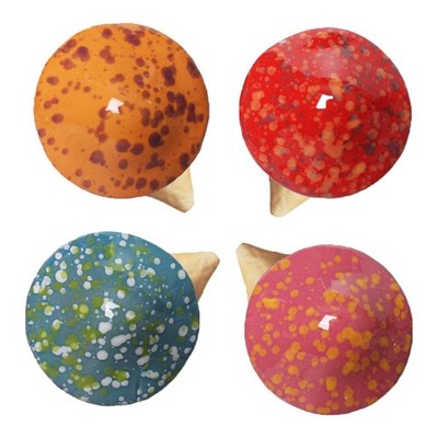 Mushroom Outdoor Decor 4Pcs Colorful Ceramic Garden, Lawn, Plants Stake 6.89'' i