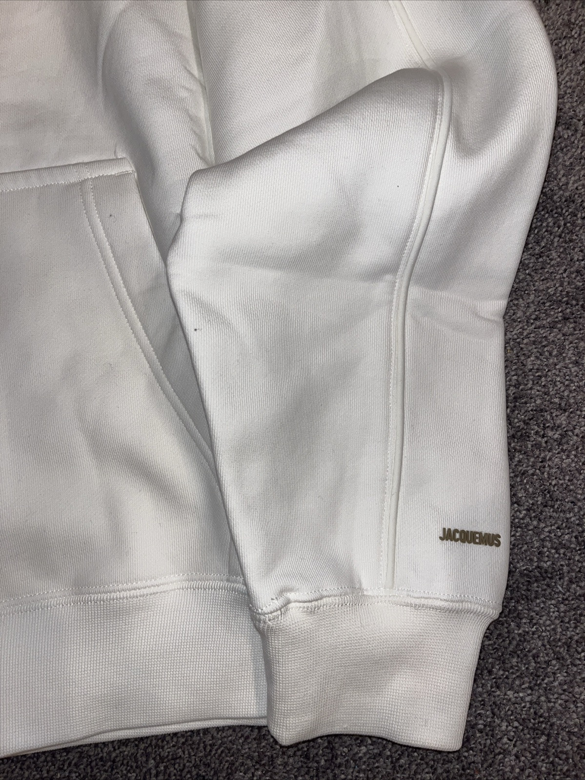 OFF WHITE X NIKE Felpa con cappuccio Nike x Jacquemus Le bianco sporco pesante da uomo taglia XXS DR2065 133