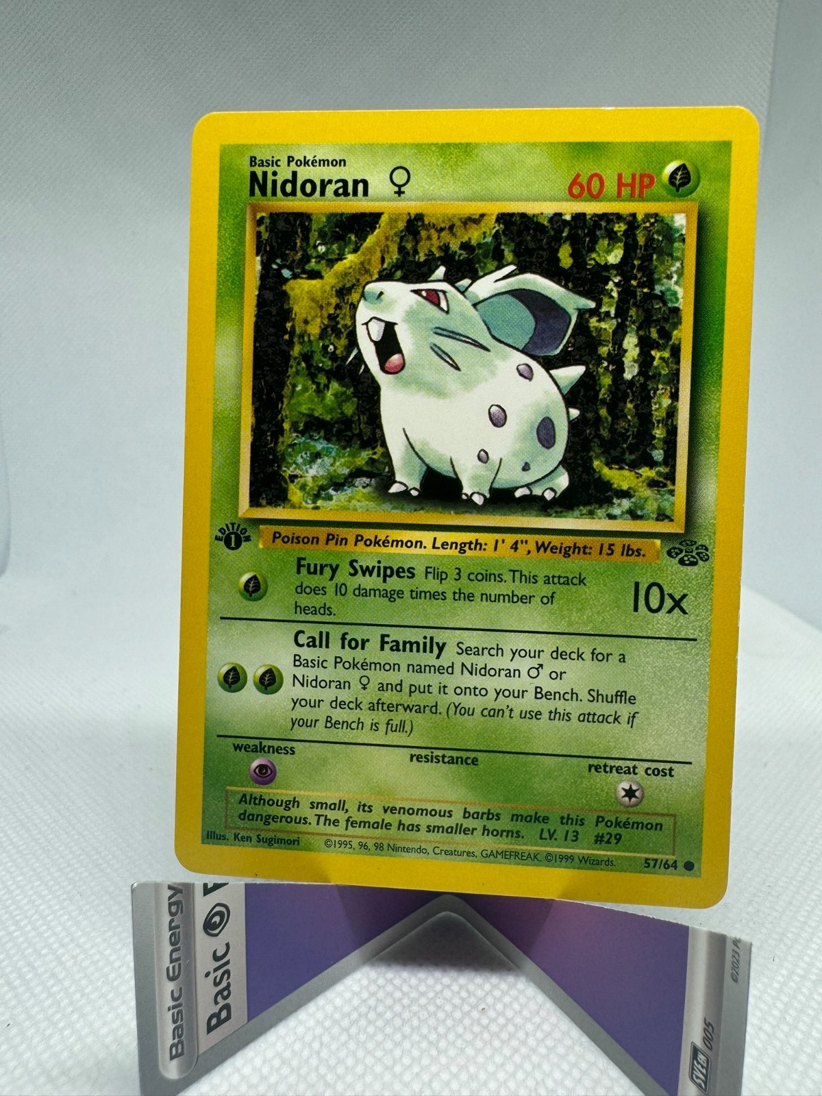 Nidoran F 57/64 Jungle Regular 1st Edition NM