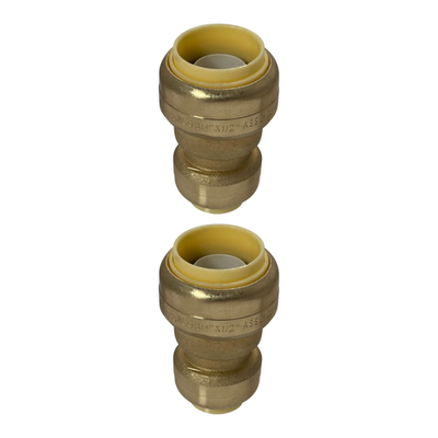 #ad #ad 2 Pack XFITTING 3 4quot; X 1 2quot; Push Fit Coupling Push to Connect Reducing Coupling $12.99