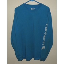 Carhartt Loose Fit Mens Medium Ls T Shirt Royal Blue Logo Down Sleeve K231 Hd3 Carhartt Loose Fit Mens Medium Ls T Shirt Royal Blue Logo Down Sleeve K231 Hd3