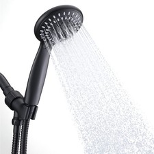 Shower Head with Handheld, Briout 5-Settings Showerhead High Pressure Black