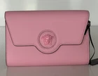 Versace Medusa Leather Mini Pink Shoulder Bag Italy 1021608 NWT