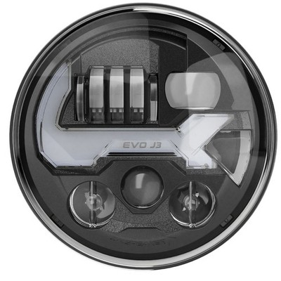 J.W. Speaker 0555613 Headlight Assembly 7 Inch Round With Gray Bezel Set Of 2