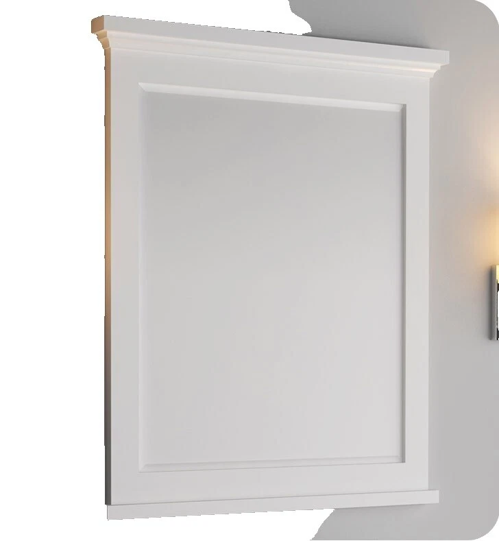 Wooden Rectangle Bathroom Mirrors