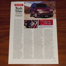 MAZDA TRIBUTE MAGAZINE ARTICLE ROAD & TRACK FIRST DRIVE SPORT UTILITY