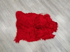 Dyed Red Angora Goat Skin: #1 Quality (66-A1X...