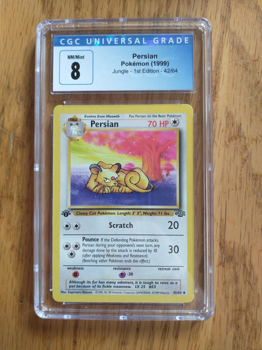 Persian 42/64 Jungle, 1st Edition Pokemon Card 1999 NM/Near Mint