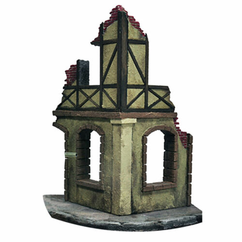 DIY Crafts Puzzle Architecture Model Wooden Ruins Corner Wall 1:35 Scale War - Afbeelding 1 van 12