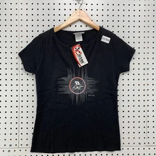 New Dale Jr Shirt Womens Black Large SHort Sleeve 16.5x23 Chase Nascar NWT