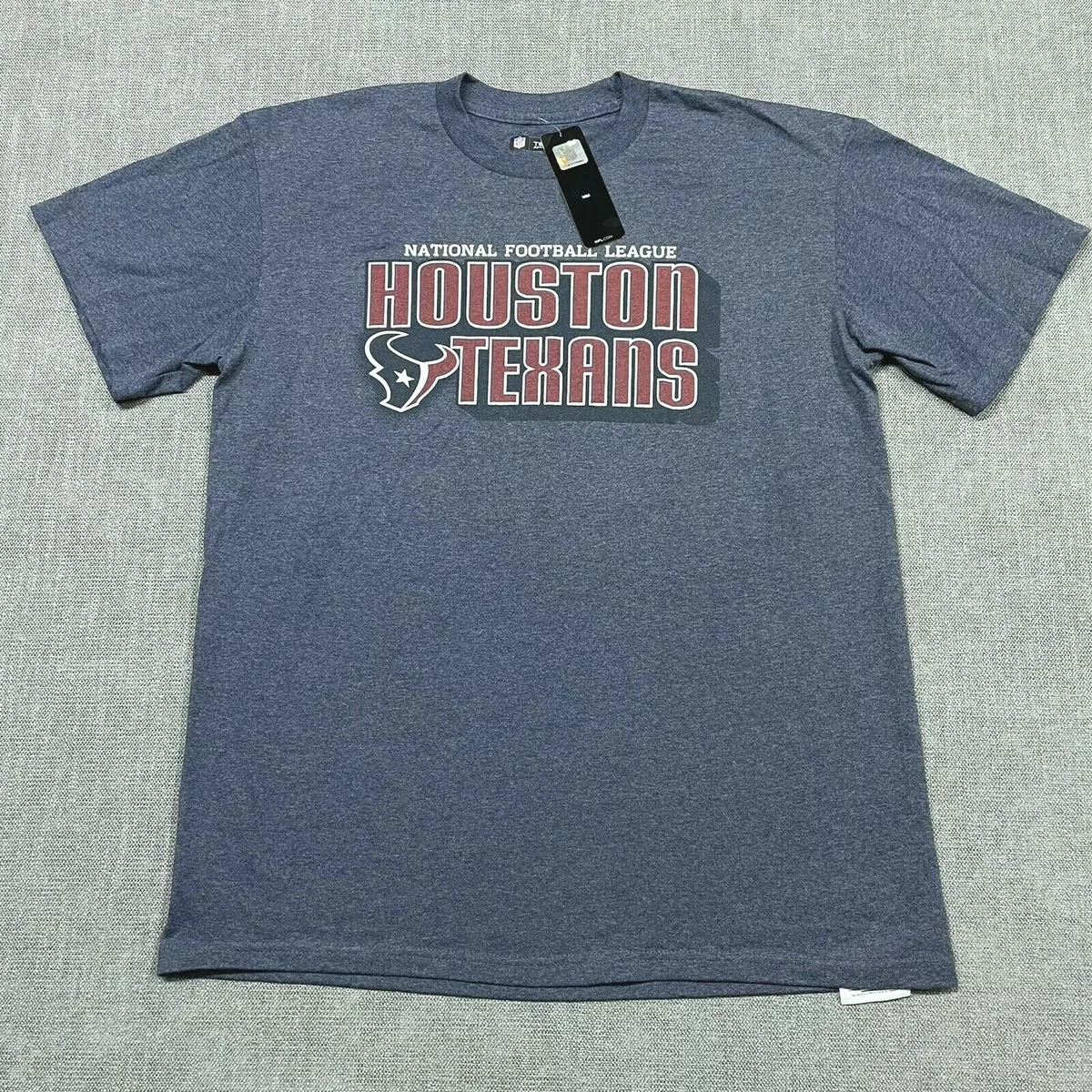 Houston Texans Mens Large Shirt Spellout Tee Shirt Sleeve NFL Team Shop NWT