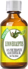 Lemon Eucalyptus Essential Oil 100 Pure  Natural Glass Bottle  Euro Dropper