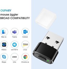 Mouse Jiggler Undetectable Mini with Switch Button Portable Wireless USB Mous...