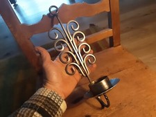 PORTALUMINI CANDELABRO DA APPENDERE IN FERRO BATTUTO OTTIMO STATO DIMENSIONI ING