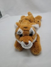 14" Plush Tiger Lying Down From FAO SCHWARZ Floppy